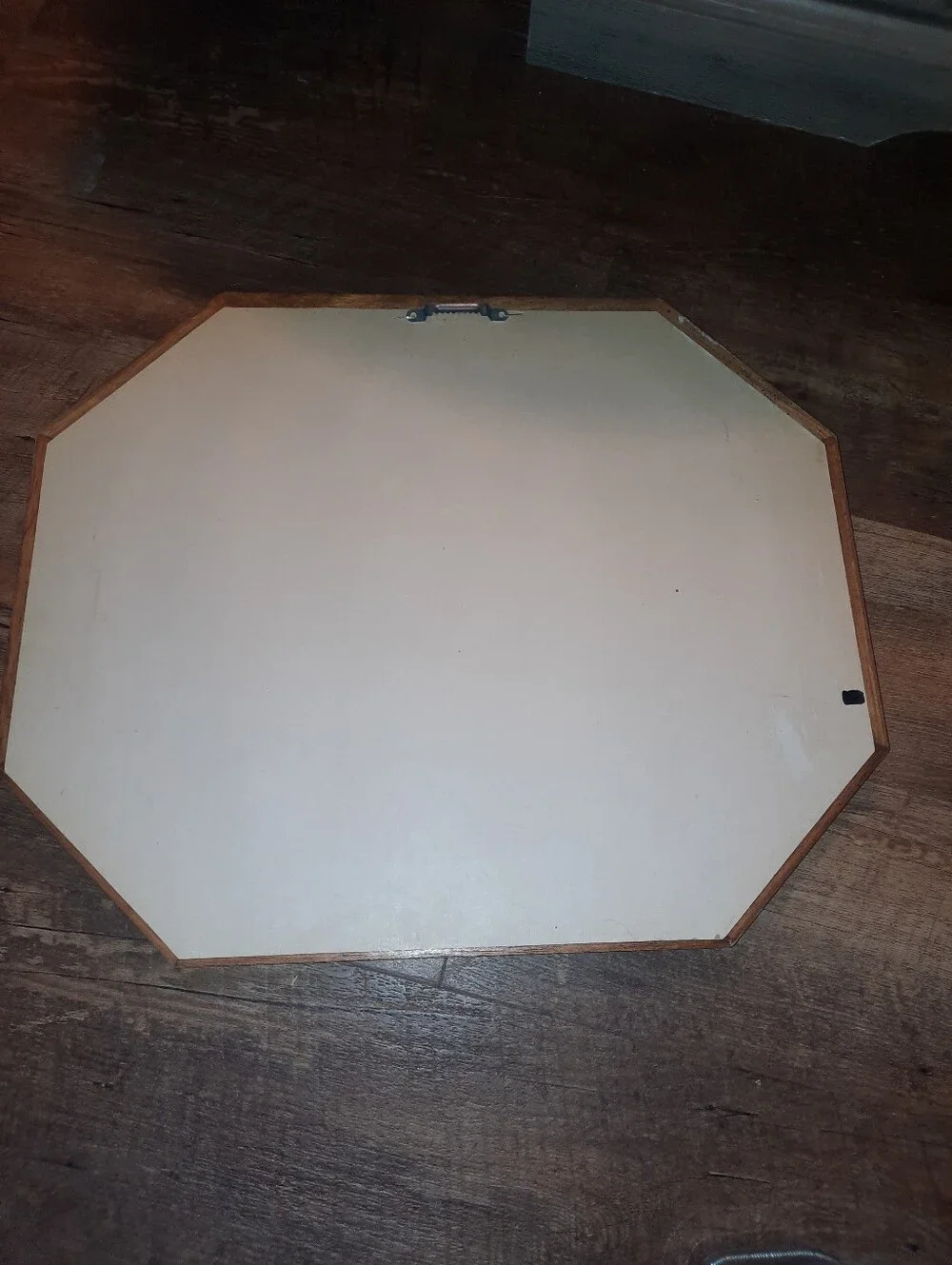 Vintage Framed Homeco Pastel Chapel Print in Brown Octagonal Frame